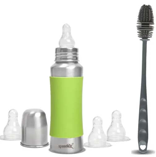 "Stainless Steel Baby Feeding Bottle – BPA-Free, Leak-Proof, Double Wall Insulated, Safe & Durable for Infants and Toddlers"