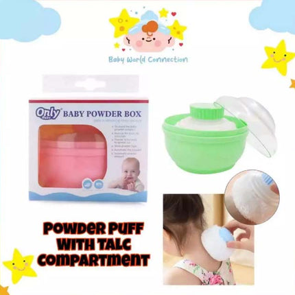 Baby Powder Box – Compact & Hygienic Talcum Powder Dispenser with Soft Puff | Pack of 1