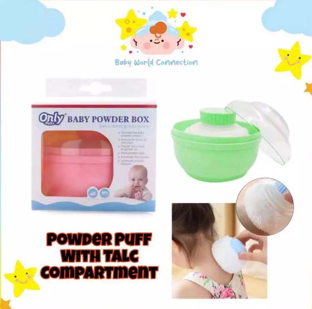 Baby Powder Box – Compact & Hygienic Talcum Powder Dispenser with Soft Puff | Pack of 1