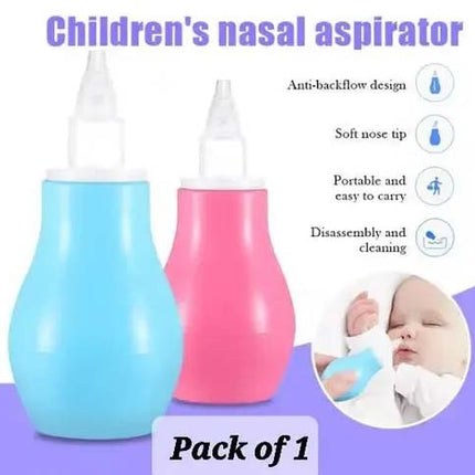 Baby Nasal Aspirator – Pack of 1 | Soft Tip Nose Cleaner for Newborns & Infants