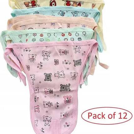 Multicolor Baby Cotton Nappies – Pack of 12 | Soft, Reusable Cloth Diapers for Newborns & Infants