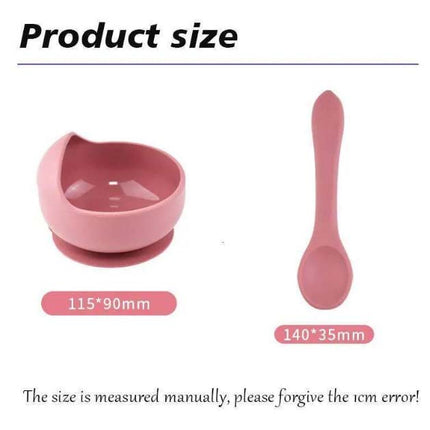 Baby Silicone Bowl with Spoon – Suction Base Feeding Bowl Set | BPA-Free, Non-Slip – Pack of 1