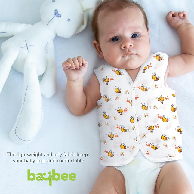 Baby Jabla (Pack of 3) – Soft Cotton Sleeveless Vest for Newborns & Infants