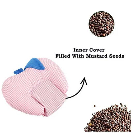 Baby Rai Pillow – Mustard Seed Head Shaping Pillow for Newborns | Soft & Breathable Cotton Cover