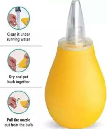 Baby Nasal Aspirator – Pack of 1 | Soft Tip Nose Cleaner for Newborns & Infants