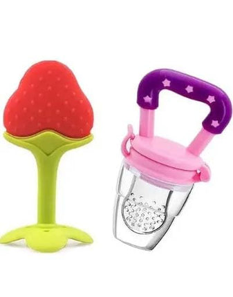 NewBorn Combo Pack of 2 of Silicone Food/Fruit Nibbler & Teether for Baby, Infant