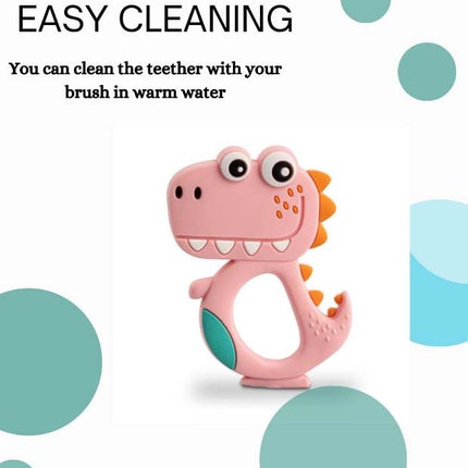 Dinosaur Baby Teether – BPA-Free Silicone Teething Toy for Infants | Soft, Safe & Fun – Pack of 1