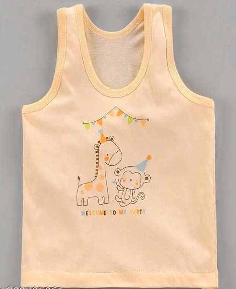 Baby Colored Cotton Innerwear for 0–12 Months – Soft & Breathable Vests | Pack of 6
