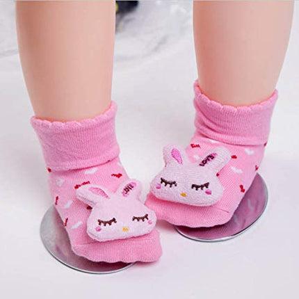 NewBorn Baby Booties Socks – Pack of 4 | Soft, Cozy, Non-Slip Infant Socks