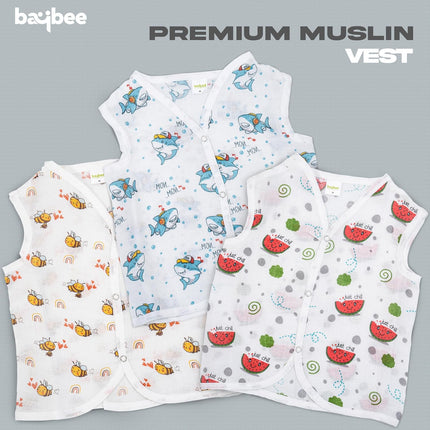 Baby Jabla (Pack of 3) – Soft Cotton Sleeveless Vest for Newborns & Infants