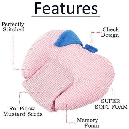 Baby Rai Pillow – Mustard Seed Head Shaping Pillow for Newborns | Soft & Breathable Cotton Cover