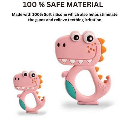 Dinosaur Baby Teether – BPA-Free Silicone Teething Toy for Infants | Soft, Safe & Fun – Pack of 1