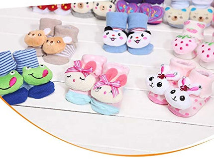 NewBorn Baby Booties Socks – Pack of 4 | Soft, Cozy, Non-Slip Infant Socks