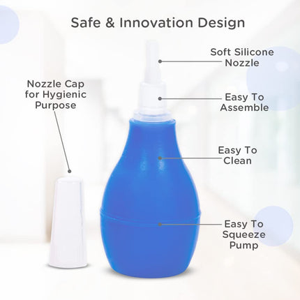 Mee Mee Baby Nasal Aspirator – Soft Silicone Tip, BPA-Free, Safe for Newborns