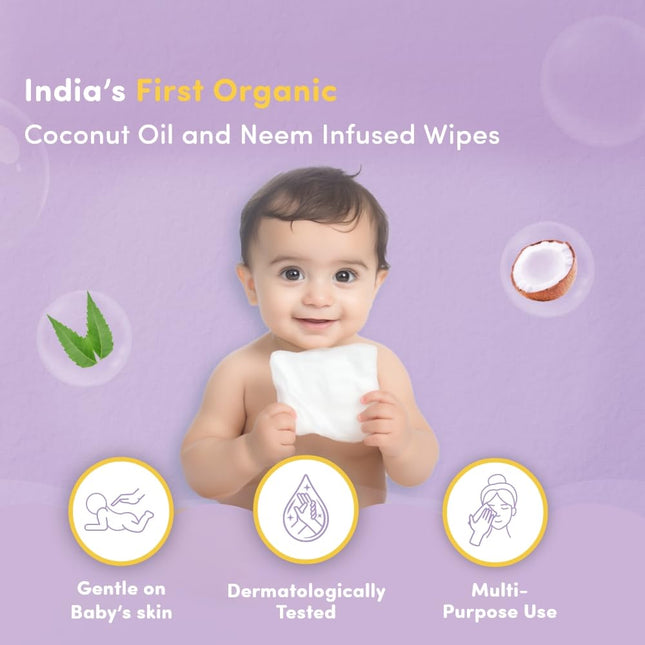 Mylo Baby Wipes – Pack of 3 (80 Wipes Each) – Ultra-Soft, Aloe Vera Enriched & Gentle Care