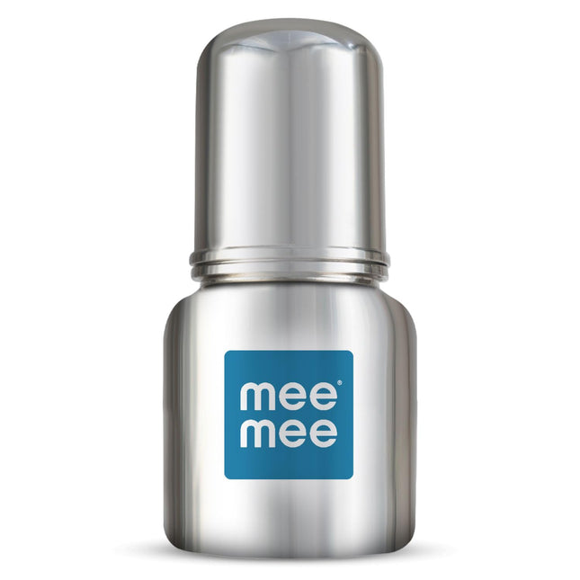 Mee Mee Baby Steel Feeding Bottle – 120 ml | Durable, Safe & Easy to Clean