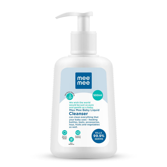 Mee Mee Baby Liquid Cleanser – 500 ml | Gentle & Safe for Baby Bottles, Toys & Accessories