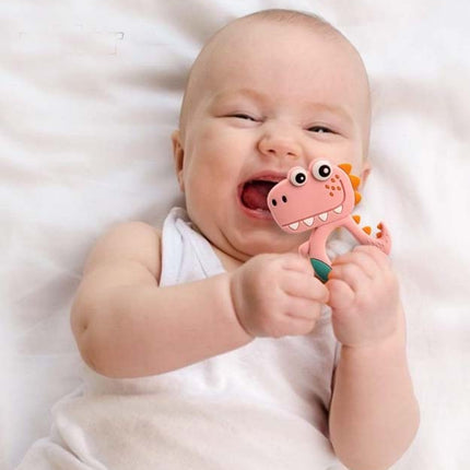 Dinosaur Baby Teether – BPA-Free Silicone Teething Toy for Infants | Soft, Safe & Fun – Pack of 1