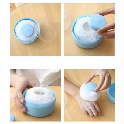 Baby Powder Box – Compact & Hygienic Talcum Powder Dispenser with Soft Puff | Pack of 1