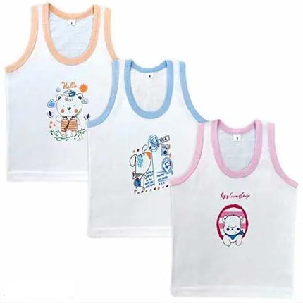 Baby Cotton Innerwear for 0–12 Months – Soft & Breathable Vest Set | Pack of 3