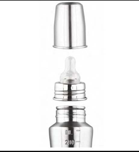 "Stainless Steel Baby Feeding Bottle – BPA-Free, Leak-Proof, Double Wall Insulated, Safe & Durable for Infants and Toddlers"