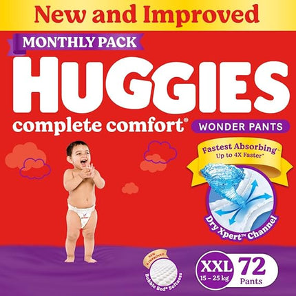 Huggies Dry Pants Diapers – XXL Size (15–25 kg) – Ultra Soft & Absorbent Baby Diapers