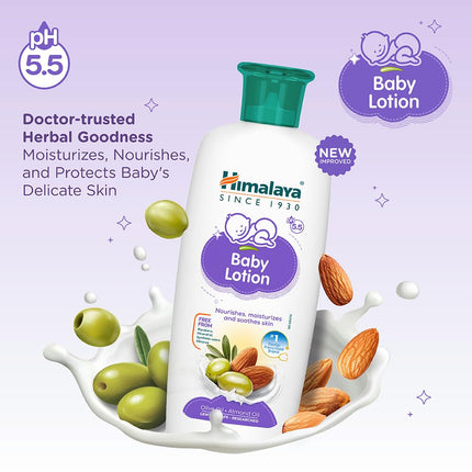 Himalaya Baby Body Lotion With Almond & Olive Oil for Daily Care 200ML 400ML 700 ML