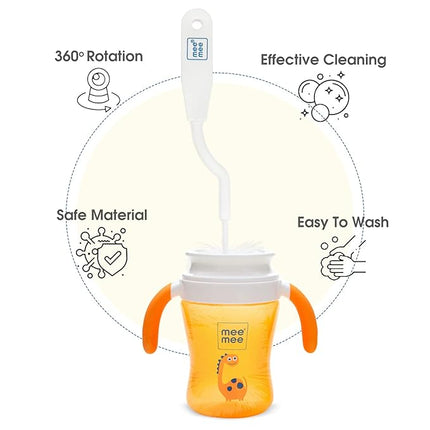 MEE MEE Baby Bottle Cleaning Brush Set | 5-in-1 Bottle & Nipple Cleaner Kit with Soft Bristles – BPA-Free & Durable