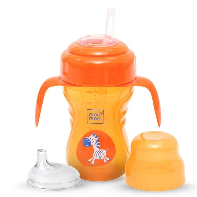 Mee Mee 2-in-1 Anti-Spill Sipper Cup (Soft Silicone Spout & Straw) – 240 ml