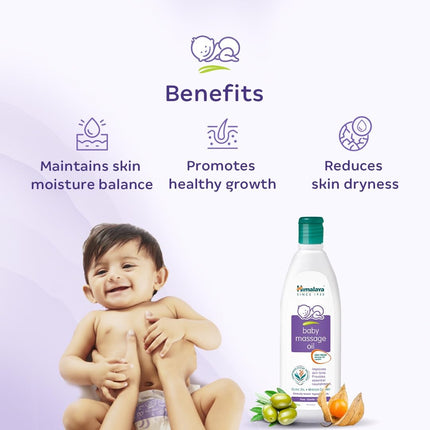 Himalaya Baby Massage Oil – 200 ml | Nourishing & Strengthening Care for Baby’s Skin