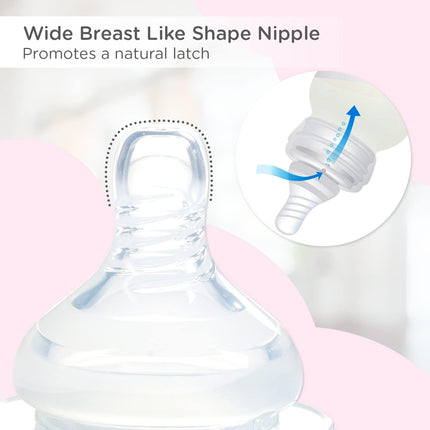 Mee Mee Premium Glass Feeding Bottle – Pack of 2 (240ml Each)