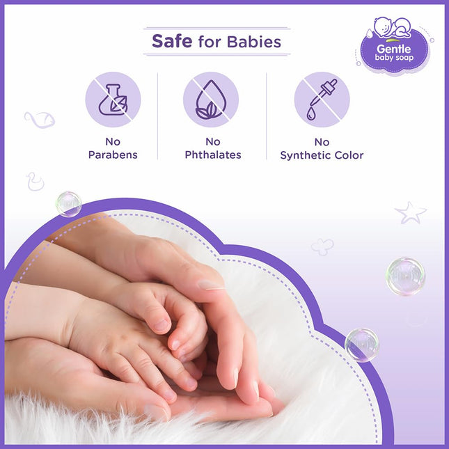 Himalaya Gentle Baby Soap – Pack of 4 | With Almond Oil & Olive Oil | Soft & Mild Baby Care Soap"
