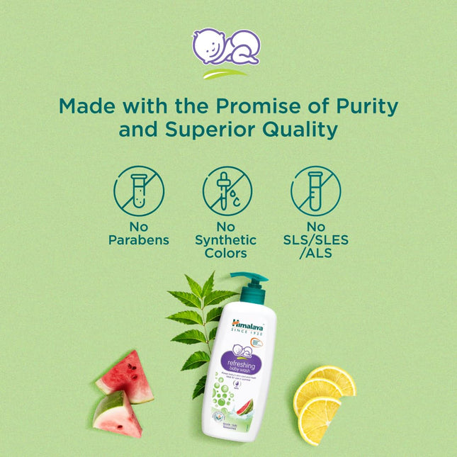 Himalaya Refreshing Baby Wash – Gently Cleanses & Cools Baby’s Skin