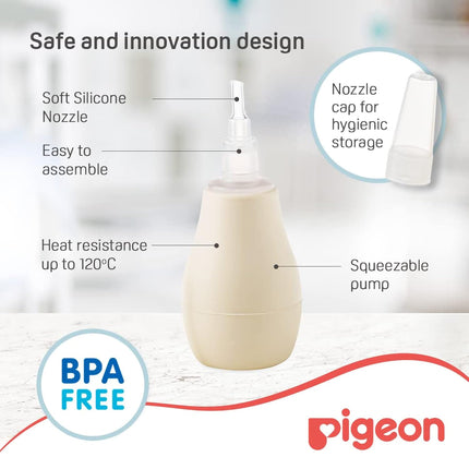 Pigeon Baby Nasal Aspirator – Soft Tip, Easy-to-Use Nose Cleaner