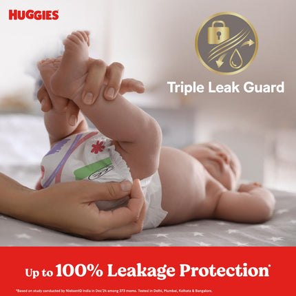 Huggies Baby Diapers – Size L (9–14 kg) | Soft, Absorbent & Rash-Free Comfort