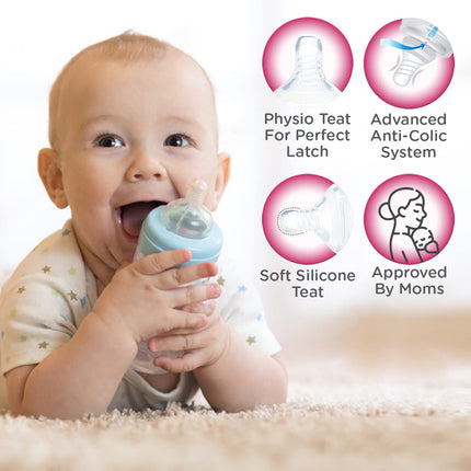 Mee Mee Premium Glass Feeding Bottle – Pack of 2 (240ml Each)