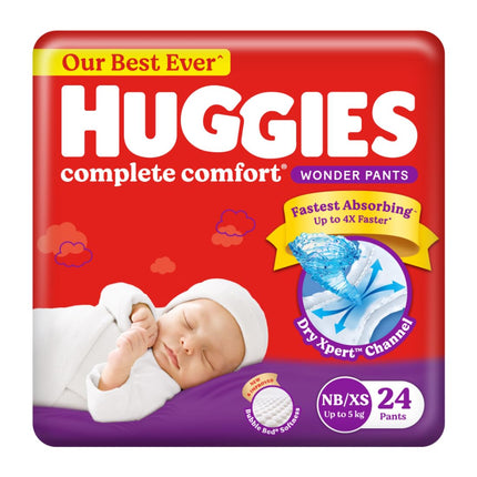Huggies Newborn Baby Diapers – Soft & Gentle Diapers for 0–5 kg Infants