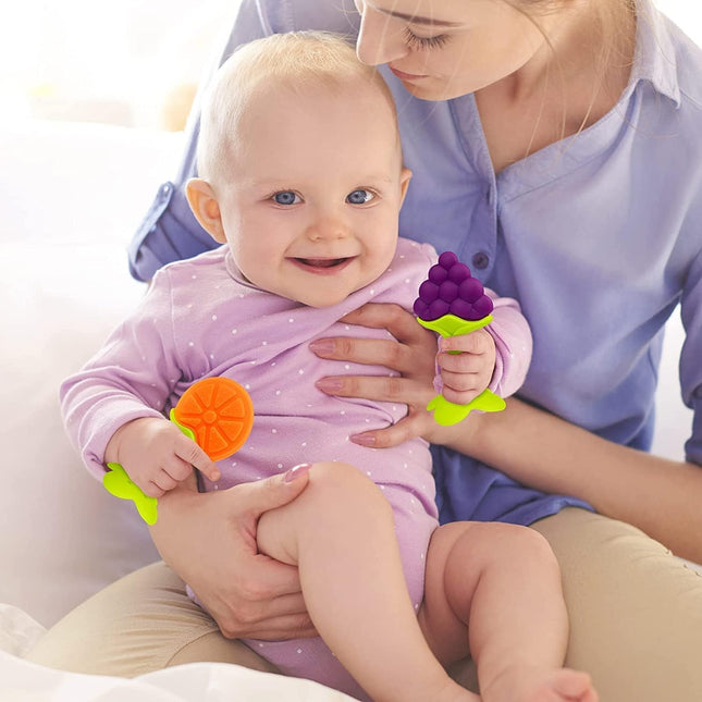 Baby Teether Set – Pack of 2 | BPA-Free, Soft Silicone Teething Toys