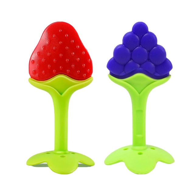 Baby Teether Set – Pack of 2 | BPA-Free, Soft Silicone Teething Toys