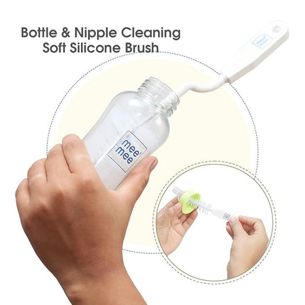 MEE MEE Baby Bottle Cleaning Brush Set | 5-in-1 Bottle & Nipple Cleaner Kit with Soft Bristles – BPA-Free & Durable