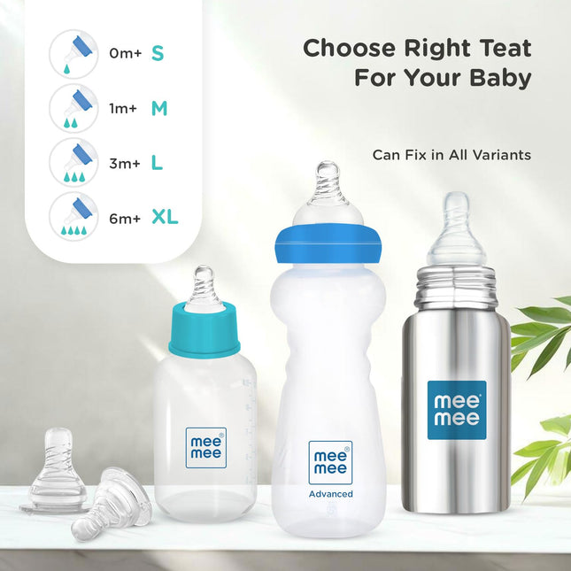 Mee Mee BPA-Free Feeding Bottle Nipple – Compatible with Standard Bottles (Pack of 2)