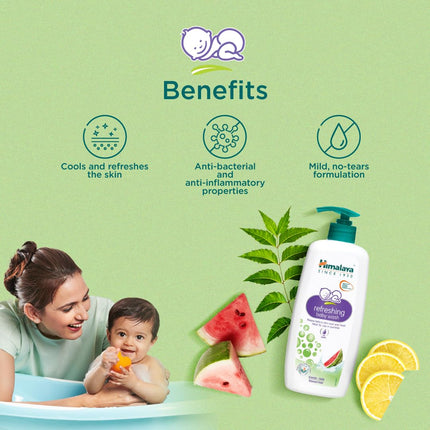 Himalaya Refreshing Baby Wash – Gently Cleanses & Cools Baby’s Skin