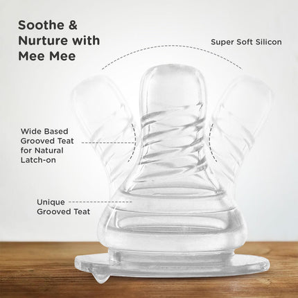 Mee Mee BPA-Free Feeding Bottle Nipple – Compatible with Standard Bottles (Pack of 2)