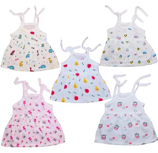 Baby Girl Jabla Pack of 5 – Soft Cotton Sleeveless Vests for Newborns & Infants