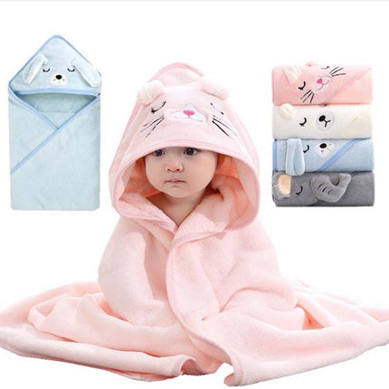 Baby Hooded Towel – Pack of 1 | Soft & Absorbent Cotton Bath Towel for Newborns with Cute Hood Design
