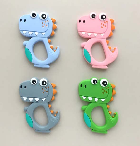 Dinosaur Baby Teether – BPA-Free Silicone Teething Toy for Infants | Soft, Safe & Fun – Pack of 1