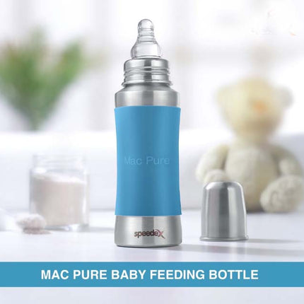 "Stainless Steel Baby Feeding Bottle – BPA-Free, Leak-Proof, Double Wall Insulated, Safe & Durable for Infants and Toddlers"