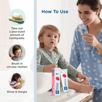 Mee Mee Gentle Baby Toothpaste – Natural Strawberry Flavor, No Fluoride, 70g