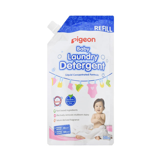 Pigeon Baby Laundry Detergent Refill 500ml – Gentle & Effective Fabric Wash for Baby Clothes