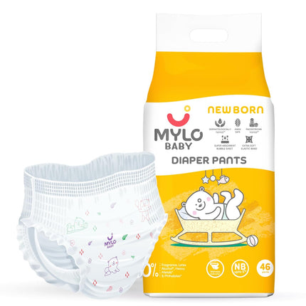 Mylo Baby Diapers – Newborn Size 46 Count (Up to 5 kg) – Ultra Soft & Gentle Care for Newborns